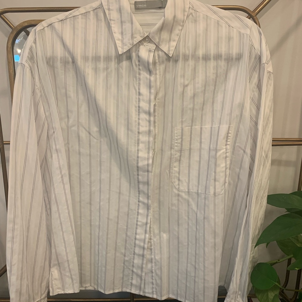 Vince Cropped Button-down